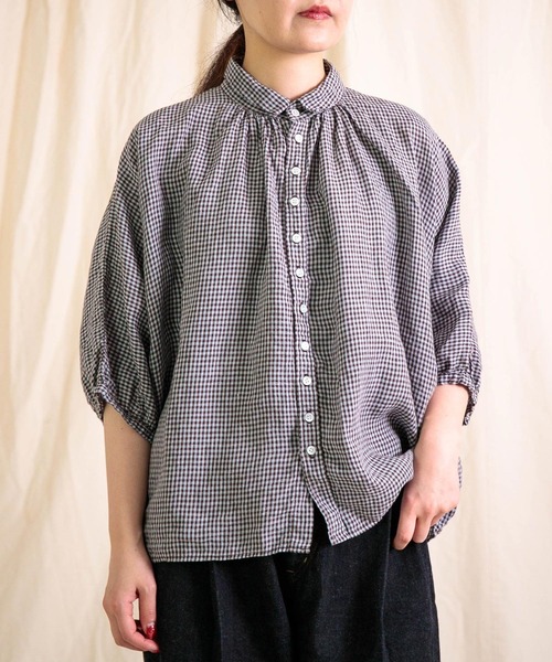 Brocante ブラウス シャツ 夏 「Brocante / ブロカント」 リネン