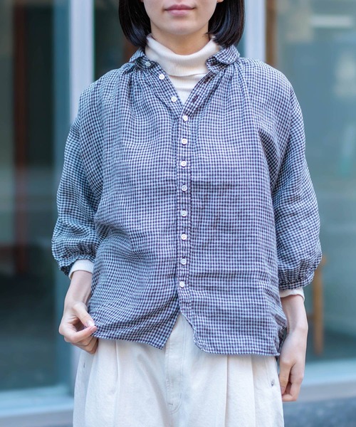 Brocante リネンシャツ ブラウス シャツ 夏 「Brocante / ブロカント