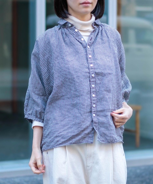 Brocante リネンシャツ ブラウス シャツ 夏 「Brocante / ブロカント