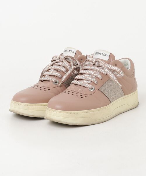 JIMMY CHOO（ジミーチュウ） ローカットスニーカー 37 ピンク 