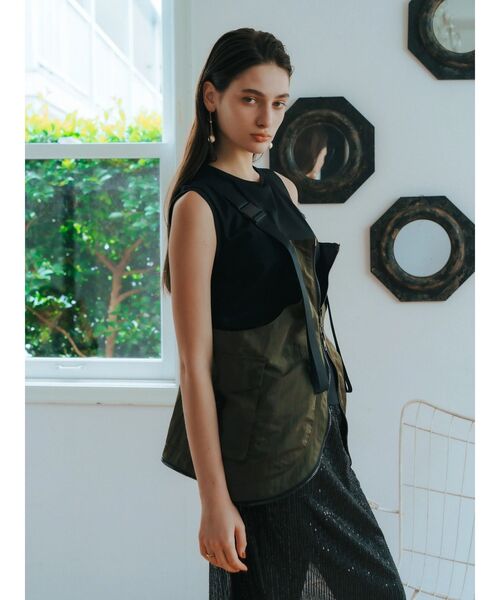 「Editt by YECCA VECCA」 ベスト FREE ブラック レディース_画像7