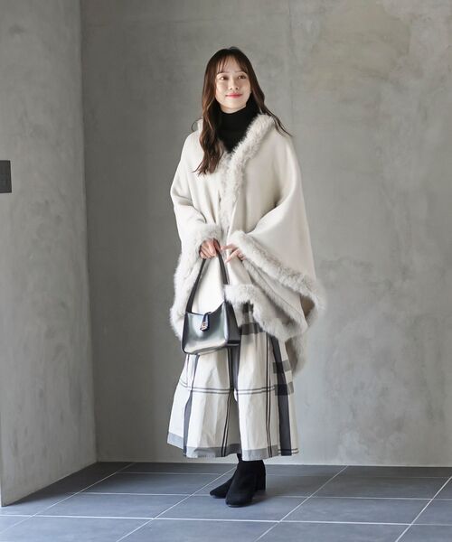 「rps」 ポンチョ フリー ベージュ系その他 レディース_画像2