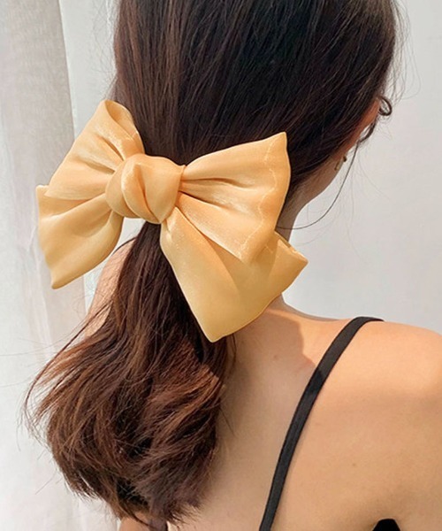 shoppinggo ヘアクリップ リボンバレッタ ヘアクリップ ヘアアクセ