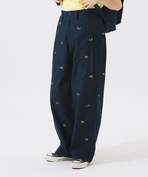 BEAMS BOY（ビームス ボーイ） ワイドパンツ チノパン ボーイ ドッグ