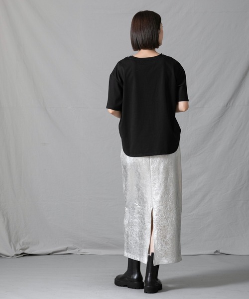 「CLOCHE」 ロングスカート FREE シルバー レディース_画像4