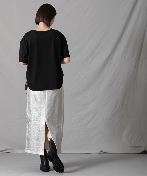 「CLOCHE」 ロングスカート FREE シルバー レディース_画像5