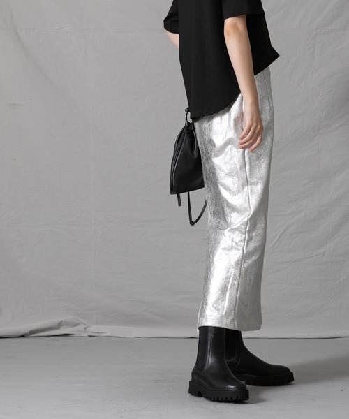 「CLOCHE」 ロングスカート FREE シルバー レディース_画像9