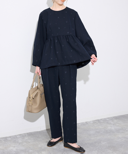 SLOBE IENA（スローブイエナ） パンツ フラワー刺繍セットアップ