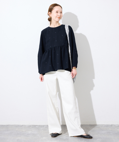 SLOBE IENA（スローブイエナ） パンツ フラワー刺繍セットアップ