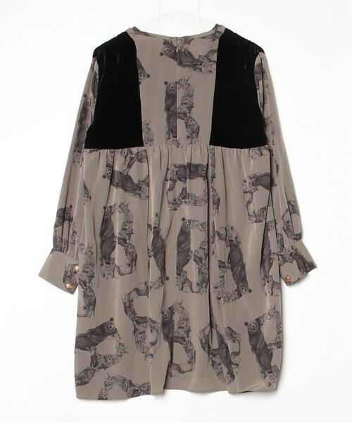 「bortsprungt.」 長袖ワンピース - グレー レディース_画像2