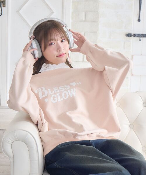 エムズエキサイト Emsexcite トップス トレーナー レディース 長袖 花 フラワーロゴトレーナー|ems excite | RETRO GIRL ONLINE STORE レトロ