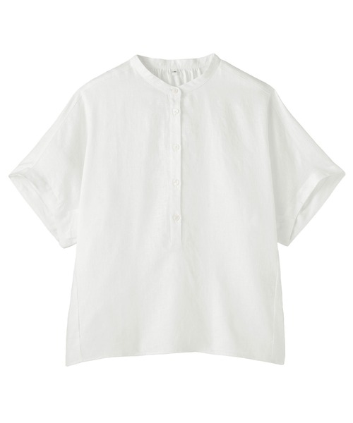 無印良品（MUJI） リネンシャツ ブラウス シャツ 半袖 婦人 リネン
