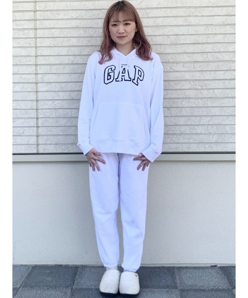「GAP」 プルオーバーパーカー L ホワイト レディース_画像4