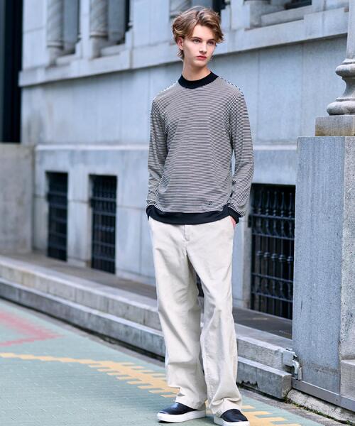「DRESSTERIOR」 長袖Tシャツ 91 ブラック メンズ_画像2