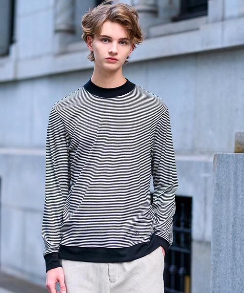 「DRESSTERIOR」 長袖Tシャツ 91 ブラック メンズ_画像4