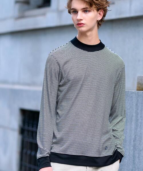 「DRESSTERIOR」 長袖Tシャツ 91 ブラック メンズ_画像5