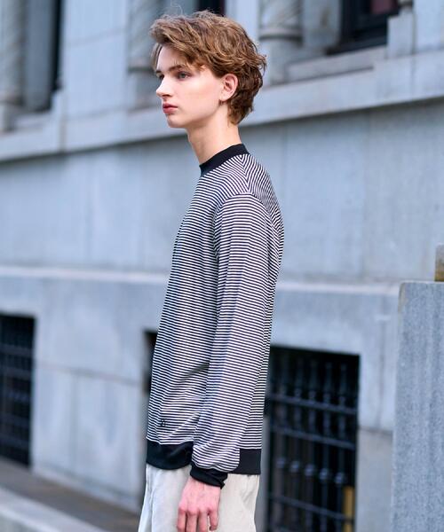 「DRESSTERIOR」 長袖Tシャツ 91 ブラック メンズ_画像6