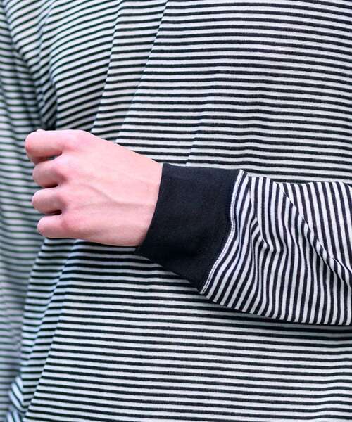 「DRESSTERIOR」 長袖Tシャツ 91 ブラック メンズ_画像9