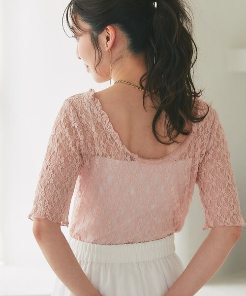 Usakoさま☆2点おまとめ☆ ラブティックボンボン パールTシャツ&♡刺繍T La boutique Bonbon（ラブティックボンボン） tシャツ ドライタッチ