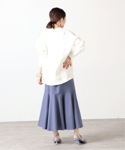 「VERMEIL par iena」 フレアスカート 38 ネイビー レディース_画像8