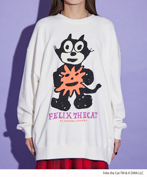 「CIAOPANIC」 「felix the cat」スウェットカットソー FREE イエロー レディース_画像9