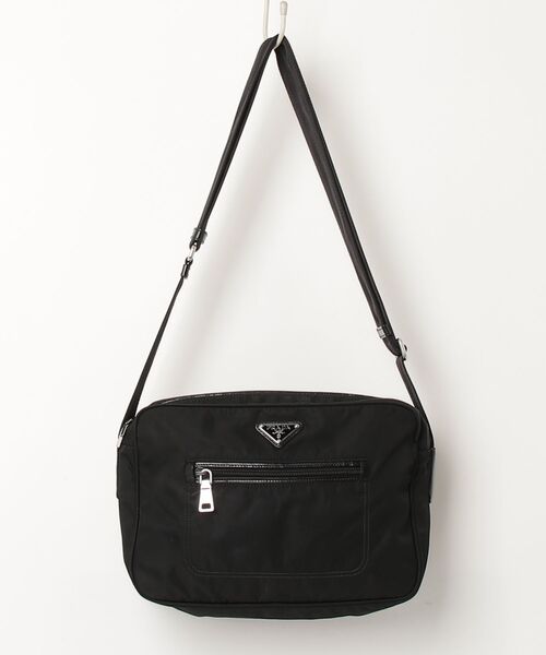 PRADA（プラダ） 三角ロゴ ショルダーバッグ - ブラック レディース