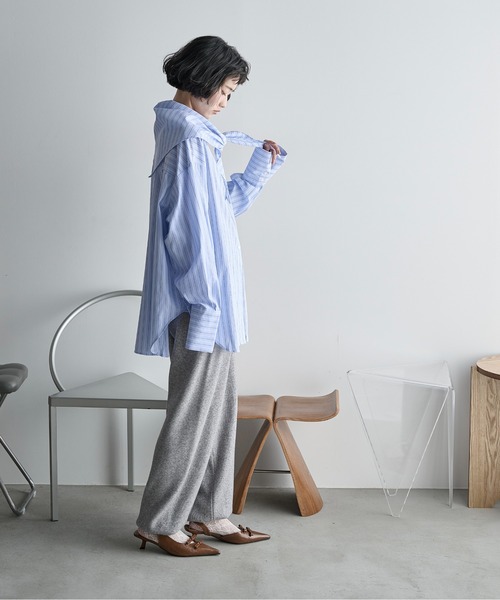 「THE YOn」 長袖シャツ FREE クリーム レディース_画像7