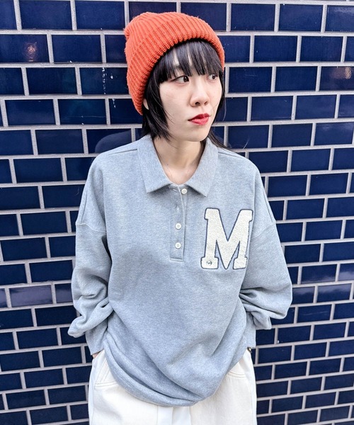 「niko and...」 スウェットカットソー LARGE ネイビー レディース_画像2