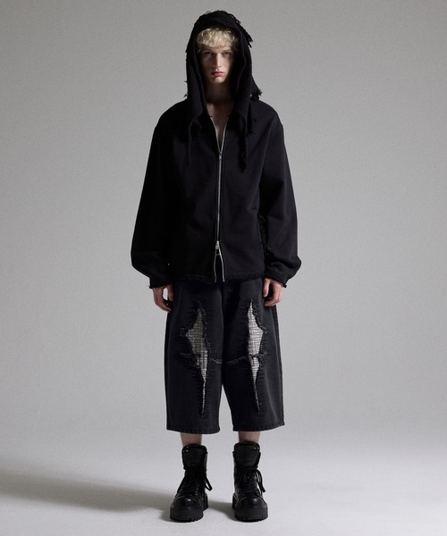 サ*き様 GRANCY ハーフパンツ ブラウン Lサイズ GRANCY ハーフパンツ ジーンズ 短パン 「GRANCY」Stitch Patch Half