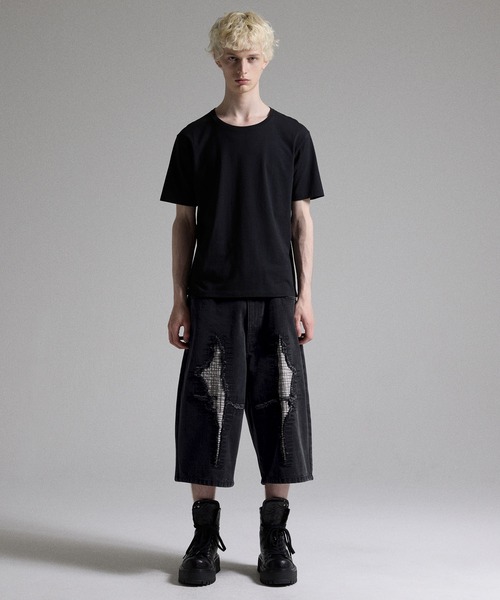 GRANCY ハーフパンツ ジーンズ 短パン 「GRANCY」Stitch Patch Half