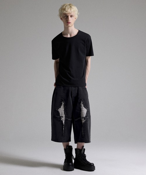 GRANCY ハーフパンツ ジーンズ 短パン 「GRANCY」Stitch Patch Half