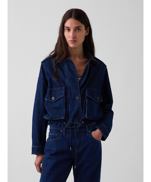GAP（ギャップ） デニムジャケット gジャン コーデュロイ襟 リラックス 