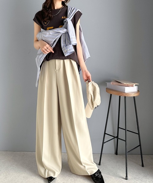 「classicalelf」 スラックス LARGE チャコール レディース_画像8