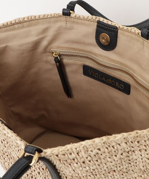 「VIOLAd'ORO」 トートバッグ ONE SIZE ベージュ レディース_画像4