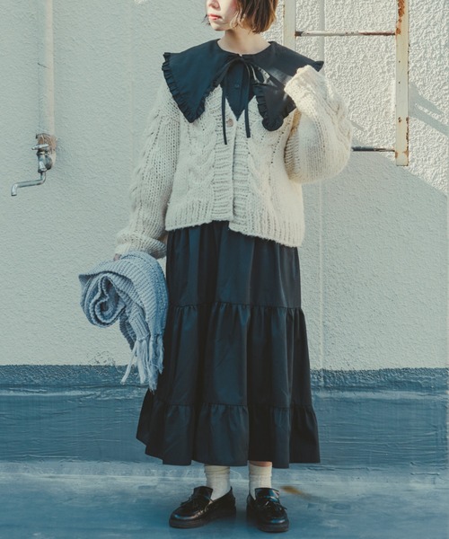 「kutir」 長袖ワンピース MEDIUM ブラック レディース_画像6