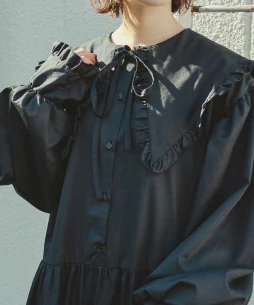 「kutir」 長袖ワンピース MEDIUM ブラック レディース_画像7
