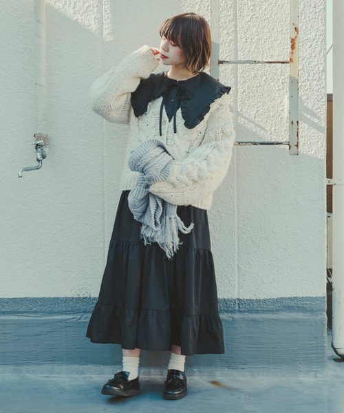 「kutir」 長袖ワンピース MEDIUM ブラック レディース_画像8