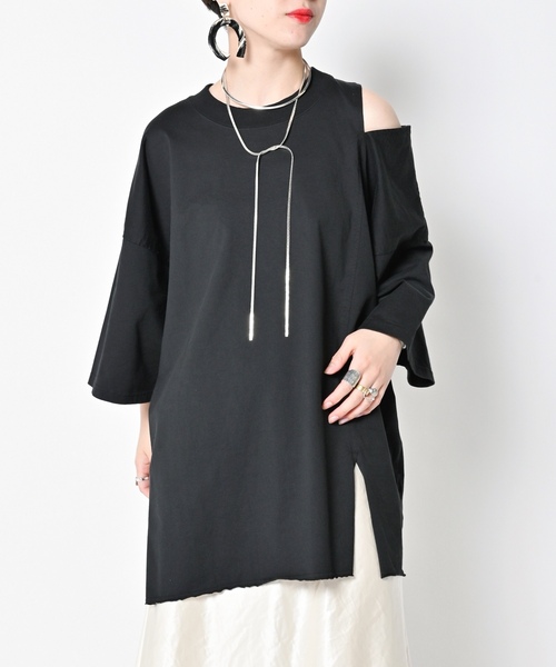 「CITYSHOP」 7分袖カットソー - グレー レディース_画像2