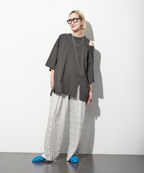 「CITYSHOP」 7分袖カットソー - グレー レディース_画像4