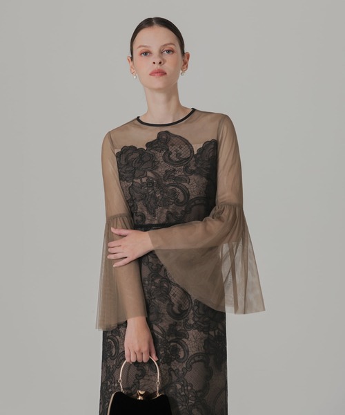 「Leja」 長袖ワンピース SMALL グレー レディース_画像2