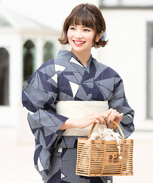 があります 浴衣 選べるレディース浴衣3点セット (浴衣+帯+下駄)「bonheur saisons/ボヌールセゾン」 ZOZOTOWN PayPayモール店 - 通販 - PayPayモール ホワイト