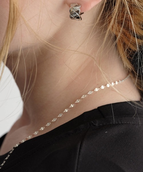 ネックレス 「silver925」ロングペタルチェーンネックレス