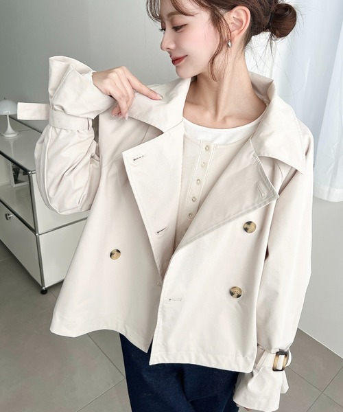 moment+ トレンチコート コート 「累計販売枚数1万枚突破！」コットン