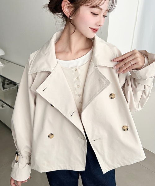 moment+ トレンチコート コート 「累計販売枚数1万枚突破！」コットン