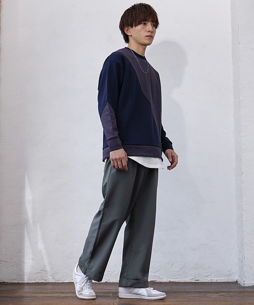 MinoriTY スラックス 「MinoriTY」裏起毛暖かきれいめワイド