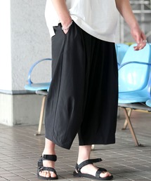 ワイドパンツ パンツ 接触冷感 ストレッチ ワイドバルーンパンツ/膝下