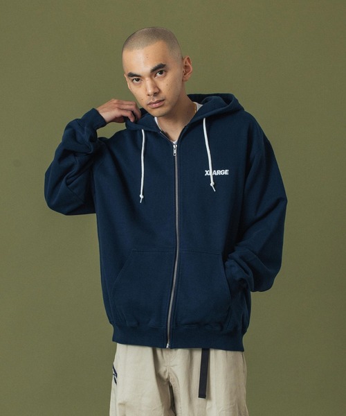 XLARGE パーカー STANDARD LOGO ZIP HOODED SWEATSHIRT メンズ