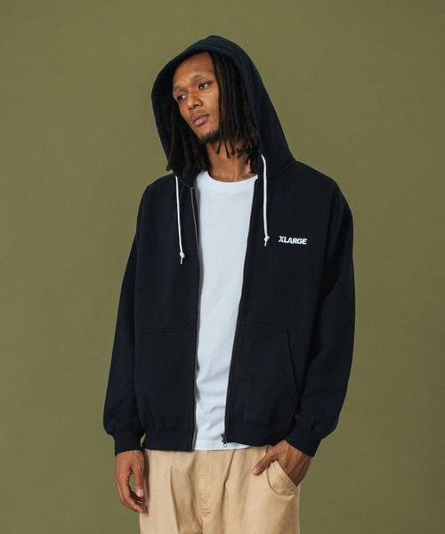 XLARGE パーカー STANDARD LOGO ZIP HOODED SWEATSHIRT メンズ