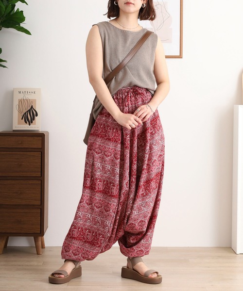 FUNALIVE（ファンアライブ） パンツ 総柄サルエルパンツ メンズ