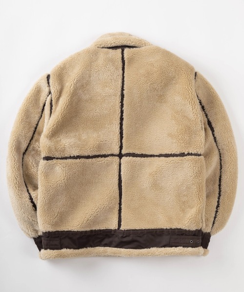 ジャケット ブルゾン 【AVIREX/アビレックス】BOA B-3 / ブランドロゴワッペン ボアフライトジャケット/ボアブルゾン/ビッグシルエット AVIREX/アビレックス BOA ブランドロゴワッペン ray ，メイク